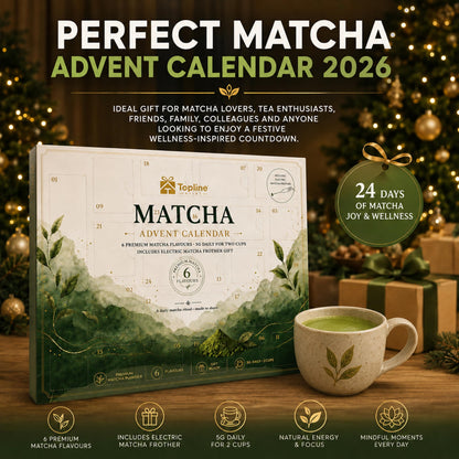 24 Days Matcha Advent Calendar 2026 with Electric Frother