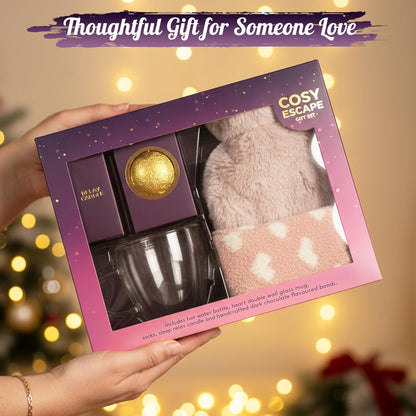 Cosy Escape Gift for Her - Luxury and Sweet Hot Water Bottle Hamper for Women