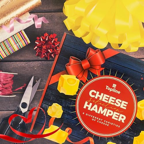 TOPLINE Luxury Cheese Selection of 6 Different Cheese Board Varieties & 6 Chutney's Gift Set for Him and Her | 24 Ilchester Cheese Individually Wrapped Portions & Hampton's Chutneys Cheese Hamper