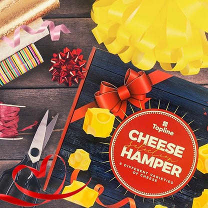 TOPLINE Luxury Cheese Selection of 6 Different Cheese Board Varieties & 6 Chutney's Gift Set for Him and Her | 24 Ilchester Cheese Individually Wrapped Portions & Hampton's Chutneys Cheese Hamper