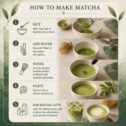 24 Days Matcha Advent Calendar 2026 with Electric Frother