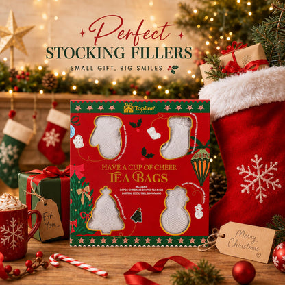 Christmas Tea Selection Gift Box – 24 Tea Bags Flavoured Tea Selection of Herbals & Fruits