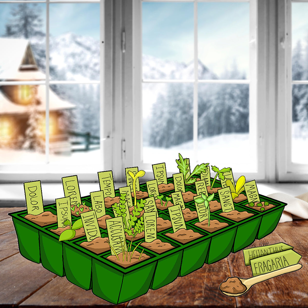Seeds Advent Calendar 2026 for Garden Gifts - 24 Days Christmas Countdown