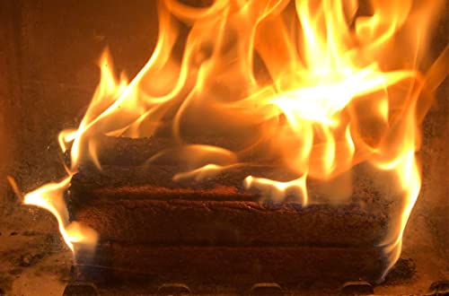 BIG-K Instant Light Crackle Fire Logs Burns for Up to 3 Hours 10 Pack Fire Logs Defra Approved Smoke-Free, Perfect for use in campfires, chimineas, fire pits, wood burners, and open fireplaces