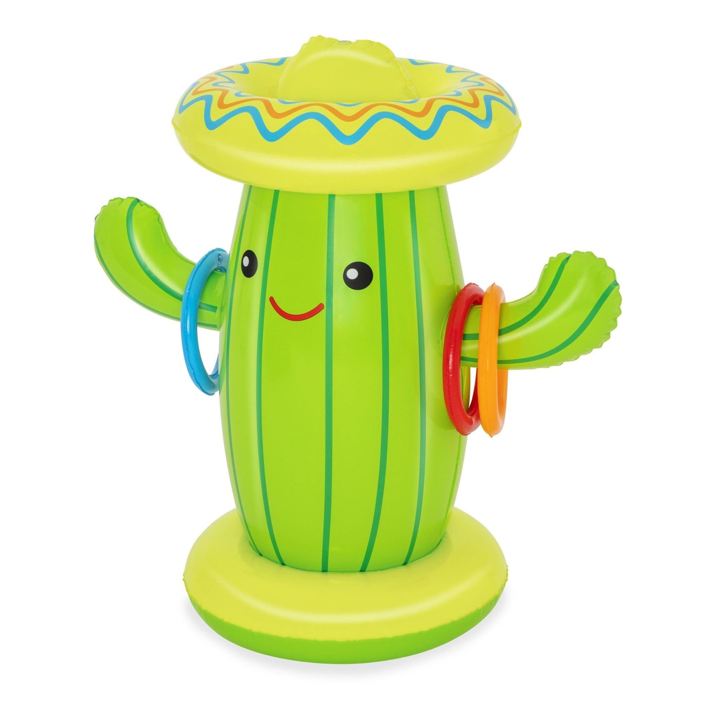 Bestway 52381 Inflatable sprinkler, Cacti water fun with ring toss, Summer Outdoor Games, Pvc