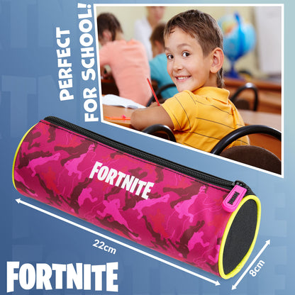Fortnite Pencil Case, Barrel Pencil Cases for Kids, Gifts for Boys, Back to School Supplies for Gamers