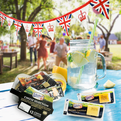 Mini Cheese Selection for Cheese Board - Pack of 2 x 12 Individually Wrapped 6 Different Flavour Cheese Portions Great with Chutney or Jam for Lunch Box, Cheese Gift Set, Hampers for Men or Birthday