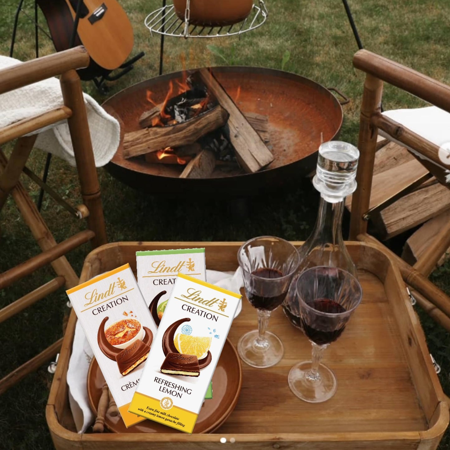 Lindt Creation Dessert Chocolate Bar Pack – 3 x 150g (Pistachio Delight, Delicate Crème Brûlée & Refreshing Lemon)