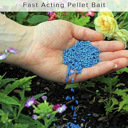 Topline Snail & Slug Pellets for Garden - Pack of 2 x 800g Organic Snail & Slug Killer Granules with Card. Powerful Slug Repellent for Protecting Garden Plants & Vegetables.