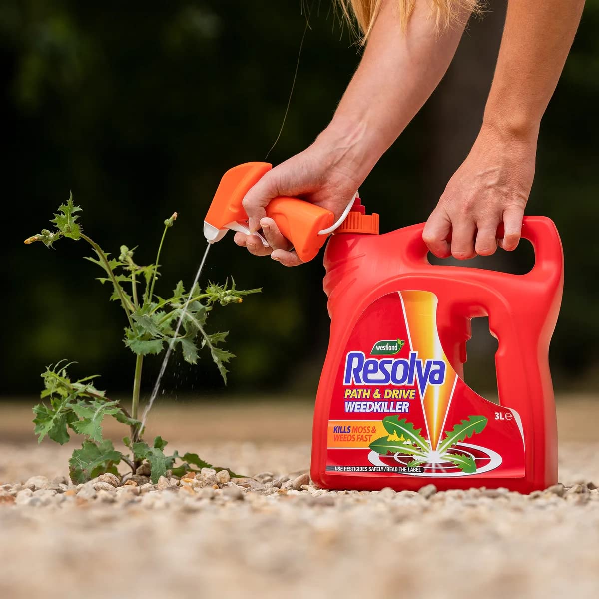 Resolva Weed Killer Sprayer - 3L Resolva Path & Drive 2in1 Weedkiller Ready to Use Garden Sprayer with Topline Card. Dandelion Weed Burner for Driveways, Paths or Patios.