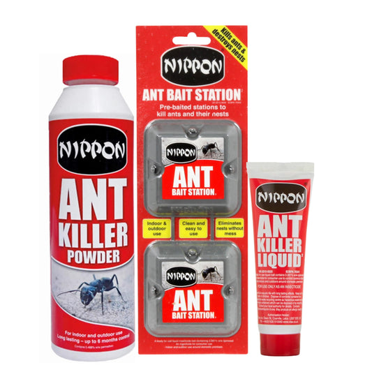 Ant Stop Bait Station Bundle - Ant Powder 400g, Ant Killer Liquid 30g & Ant Bait Station. Powerful Ant Traps Insect Repellent for Indoor & Outdoor. Pest Control Products with Topline Card.
