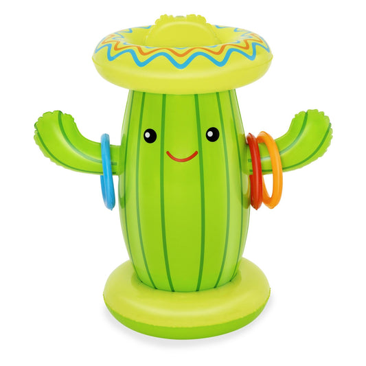 Bestway 52381 Inflatable sprinkler, Cacti water fun with ring toss, Summer Outdoor Games, Pvc