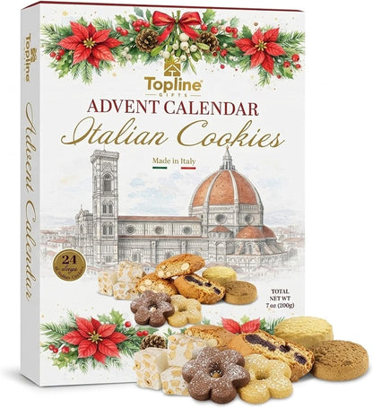 Italian Biscuit Advent Calendar 2026-24 Days Christmas Traditional Italian Cookies Advent Calendar
