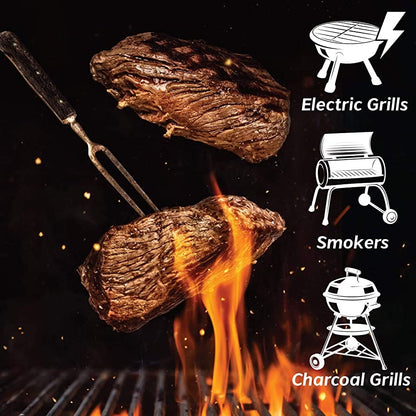 Big K Hickory Smoking Wood Chips - Pack of 3 Natural BBQ Smoker Wood Chips 400g Bags with Thank You Card for Smoking, Grilling, Barbecuing Meats.