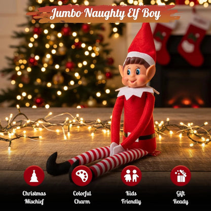 Jumbo Naughty Elf Boy - 26-inch