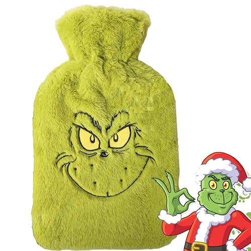 The Grinch Novelty Green Faux Fur Hot Water Bottle