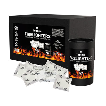 Instant Fire Starter Lighters Multipack 500 Sachets + Refillable Tube