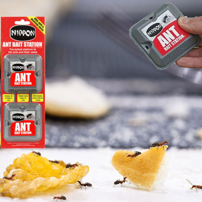 Ant Stop Bait Station Bundle - Ant Powder 400g, Ant Killer Liquid 30g & Ant Bait Station. Powerful Ant Traps Insect Repellent for Indoor & Outdoor. Pest Control Products with Topline Card.