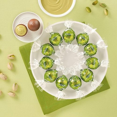 Pistachio Chocolate Truffles for Gifts - Selection of 2 x 200g Milk Smooth Pistachio Filling Chocolate Balls & 38g Milk Chocolate Bar with Topline Card. Chocolate Gifts for Women, Birthday Gifts