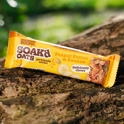 SOAK'd OATS Healthy Breakfast Bars - Box of 16 x 42g Gluten Free Baked Flapjack Healthy Snacks