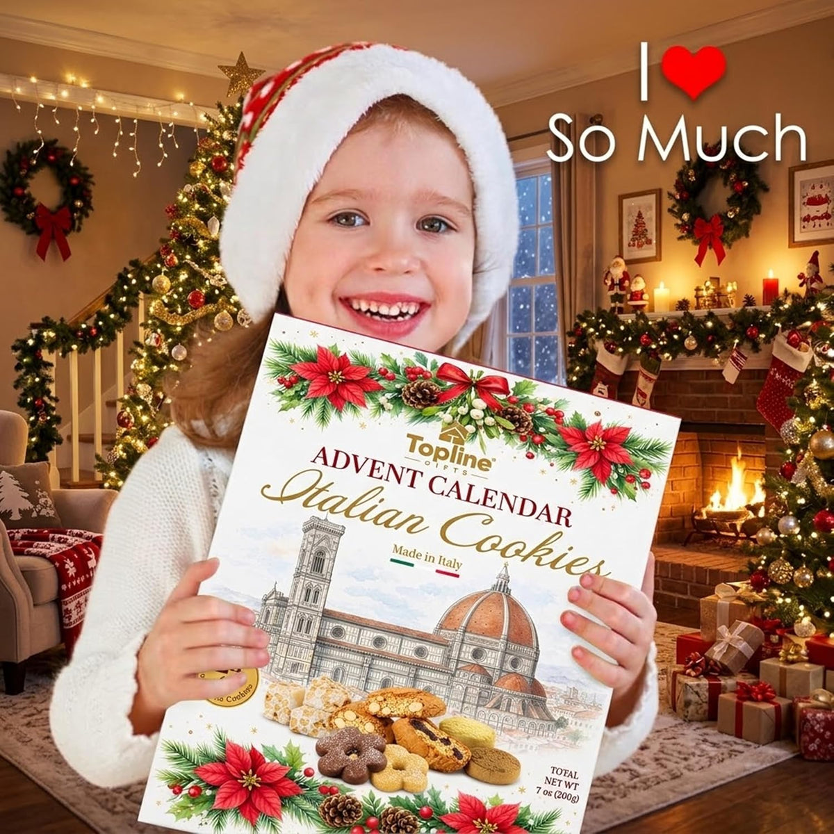 Italian Biscuit Advent Calendar 2026-24 Days Christmas Traditional Italian Cookies Advent Calendar