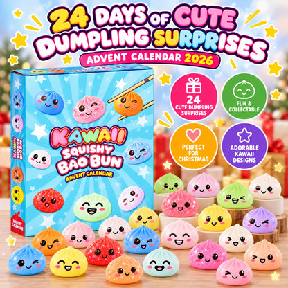 Dumpling Squishy Advent Calendar 2026 for Kids – 24 Days of Cute Dumpling Surprises