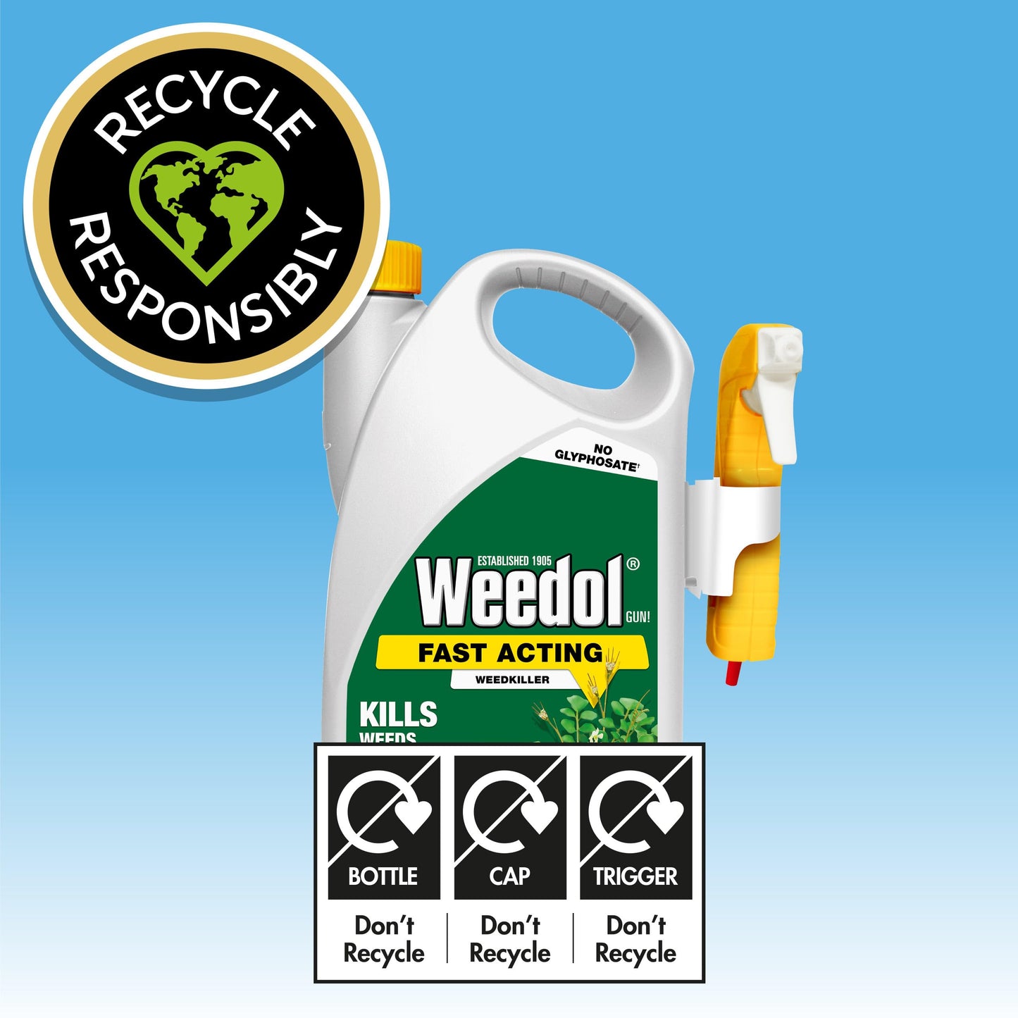 Weedol Gun Fast Acting Weedkiller Spray 1L