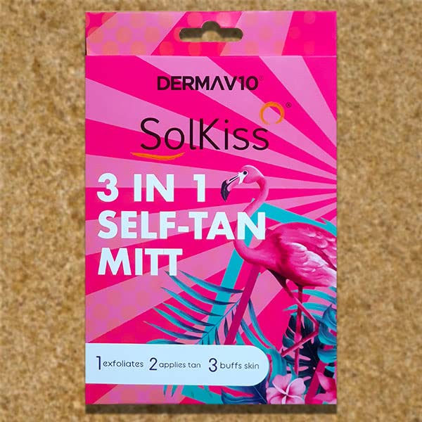 Dove DermaSpa Gradual Self-Tan Body Mousse Fair to Medium 150ml Pack of 2 + Solkiss 3-in-1 Applicator Mitt