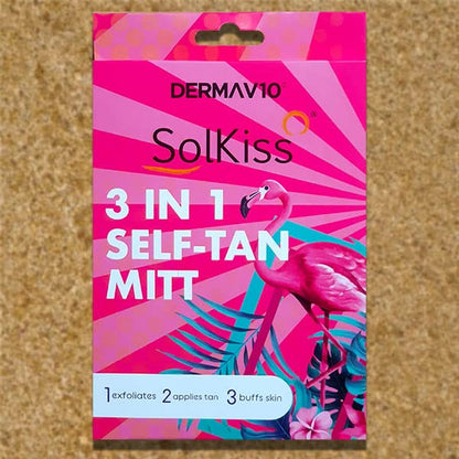 Dove DermaSpa Gradual Self-Tan Body Mousse Fair to Medium 150ml Pack of 2 + Solkiss 3-in-1 Applicator Mitt