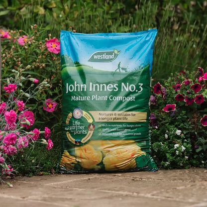 Mature Plant Garden Potting Compost - Peat Free No3 Mature Plant Potting Seedling Compost 28L Bag with Topline Card for Outdoor & Indoor House Plants. Enriched with 4 Month Feed