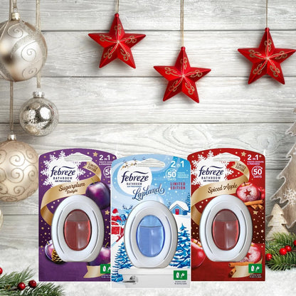 Febreze Bathroom Air Freshener Bundle Spiced Apple, Sugarplum & Lapland