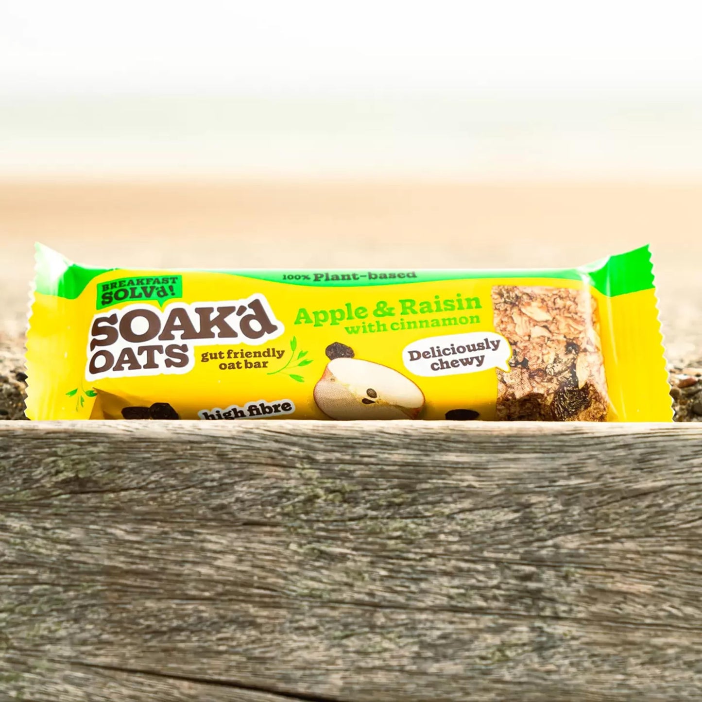 SOAK'd OATS Healthy Breakfast Bars - Box of 16 x 42g Gluten Free Baked Flapjack Healthy Snacks
