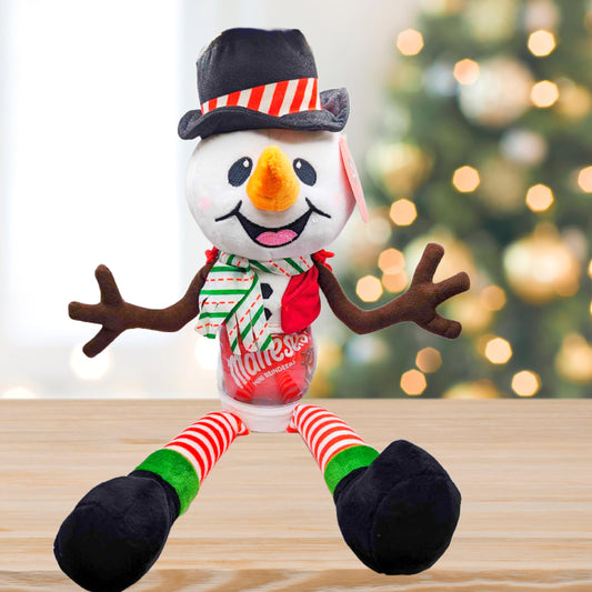 Kids Sweets Gift for Christmas - Cute Snowman Candy Jar Doll Backpack Treat Bag. Christmas Chocolate, Cookie Jar for Stocking Fillers, Secret Santa Gifts, Christmas Gifts for Kids