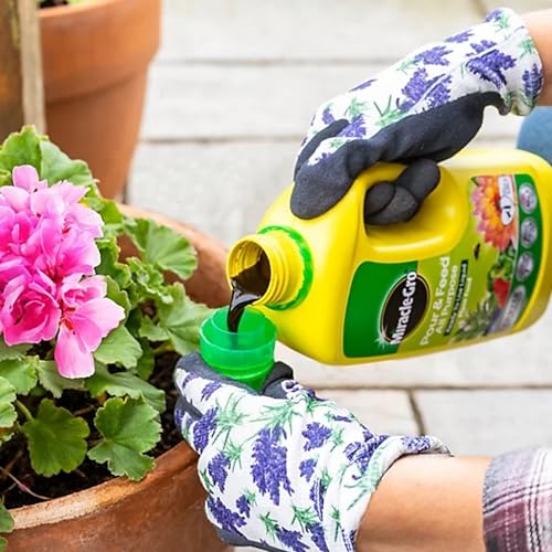 ZUKBEN Miracle Gro Plant Food Fertiliser - Pack of 2 x 1L Pour & Feed All Purpose Plant Feed Ready to Use Liquids with Card. Child & Pet Friendly Garden Fertilizer for Outdoor & Indoor House Plants