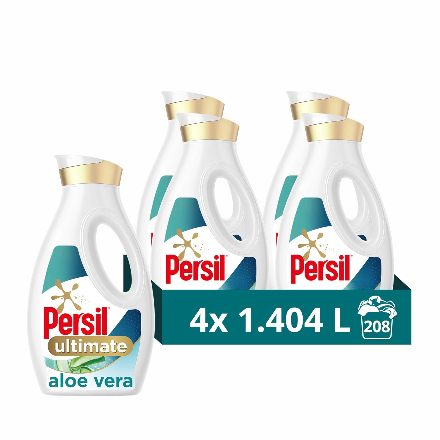 Persil Ultimate Non Bio Aloe Vera Laundry Liquid 4x1.404L (208 washes)