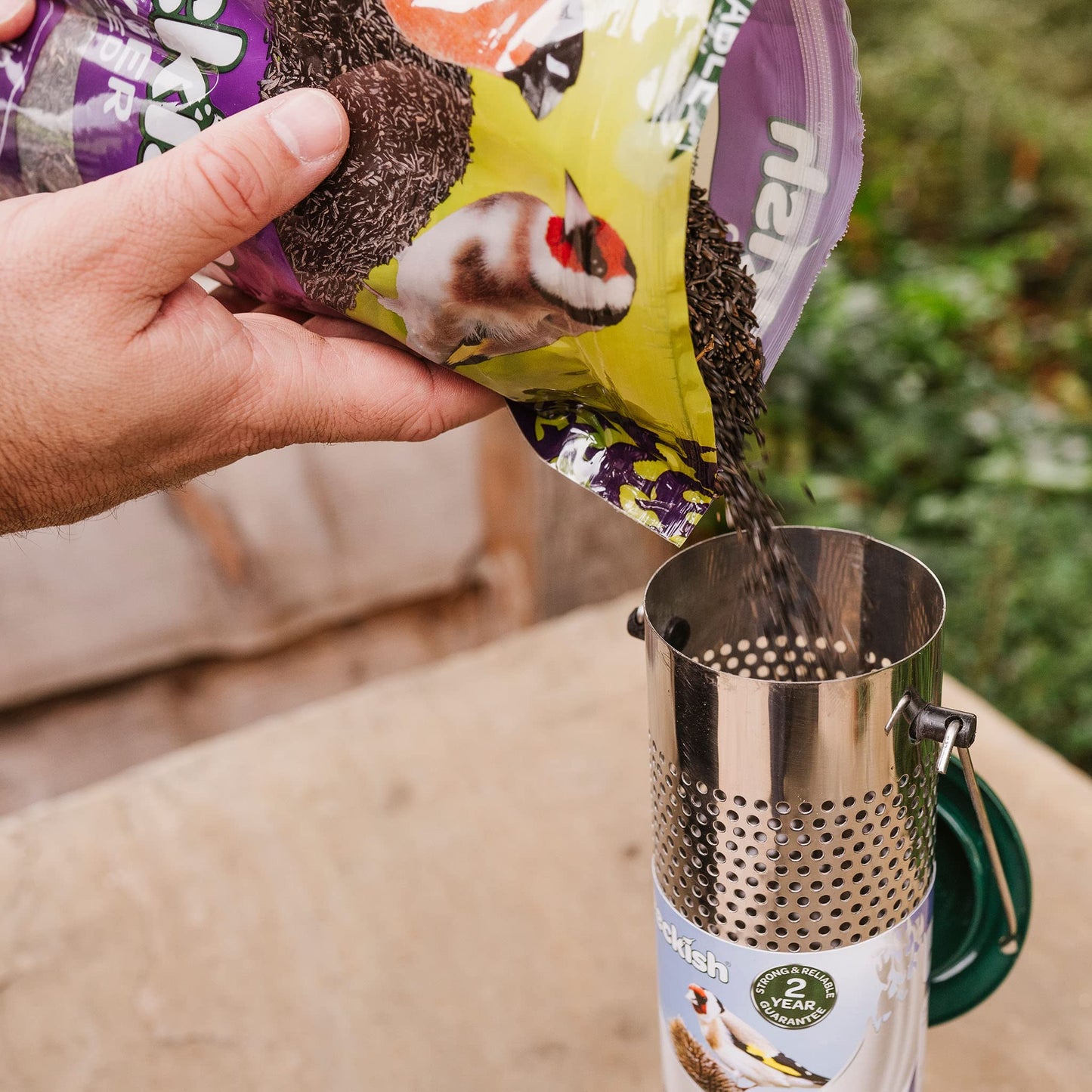 Peckish Large Metal All Weather Nyger Seed Bird Feeder