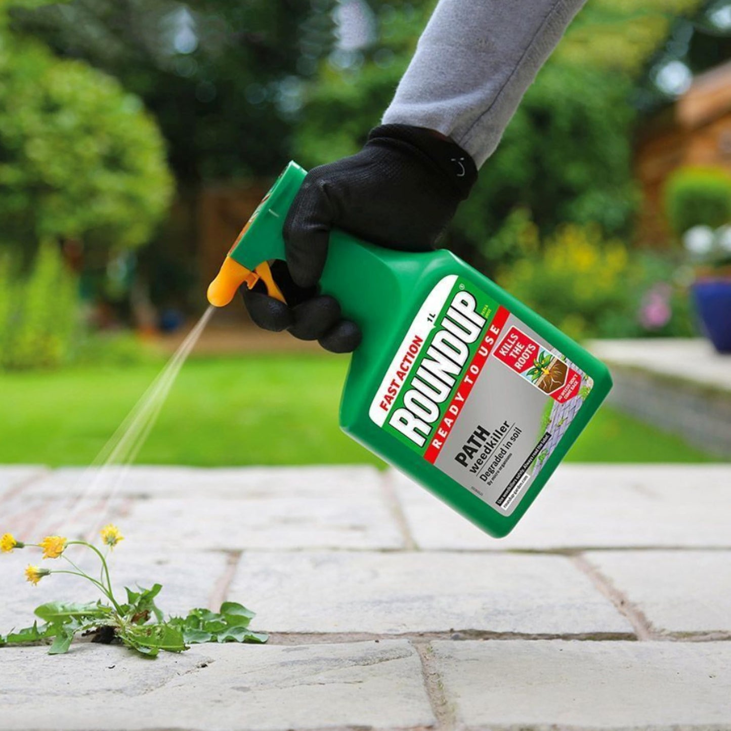 Garden Fast Action Weed Killer - Pack of 2 x 1L Ready To Use Path & Drive Concentrate Weedkiller Garden Sprayer Bundle with Topline Card. Weed Killer Extra Strong for Driveways, Paths