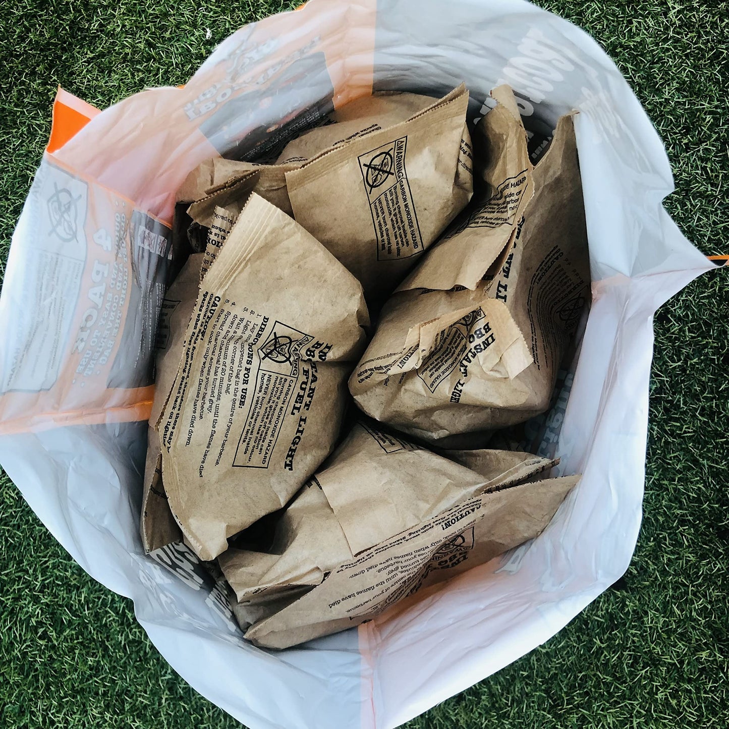 Instant Light Lumpwood Charcoal Bags - 6x1kg BBQ Coals Instant Bags are easy to use, just light the individual bag. Take the stress out of your home BBQ with Instant Charcoal & Topline Matches.