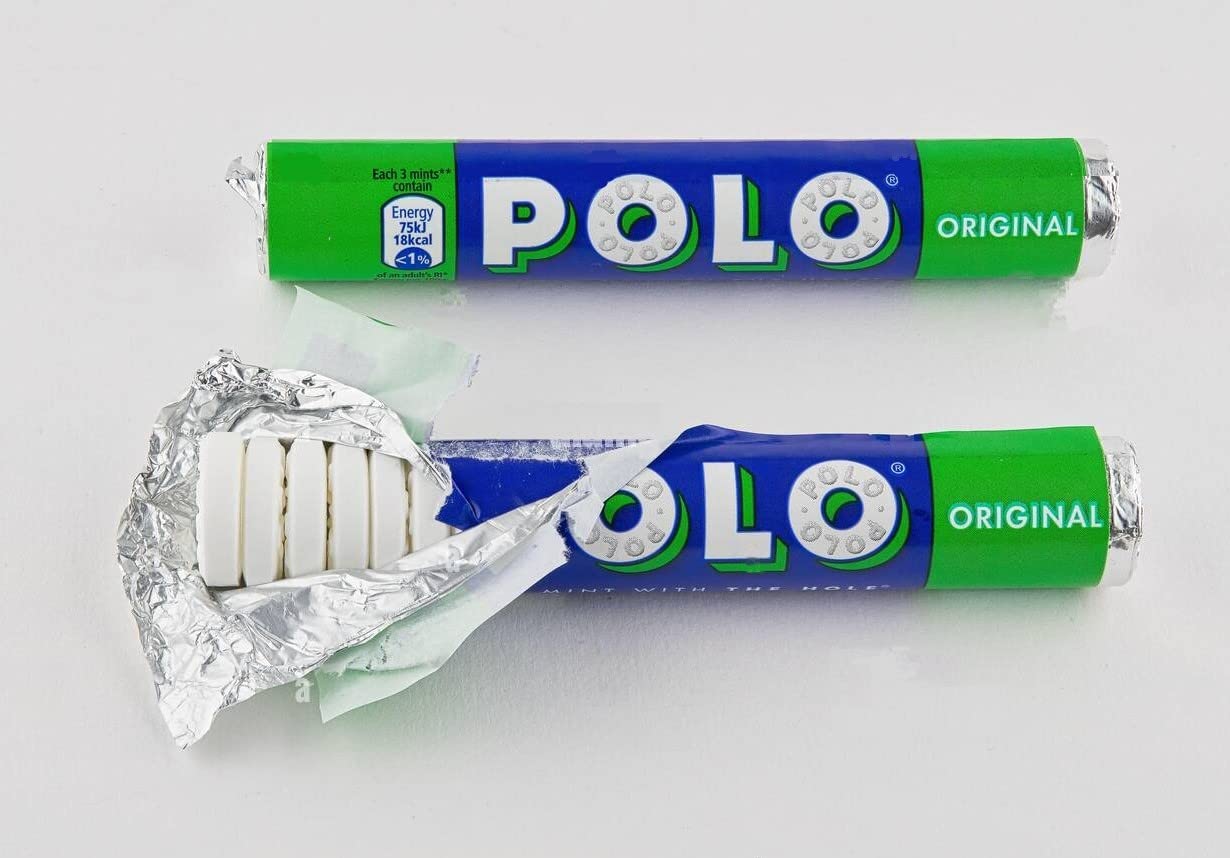 Nestle Polo Rolls Bulk Buy - 2 Boxes of 32 x 34g Original Polo Mints Tubes with Topline Card. Perfect Peppermint Mints Multipack Sweets for Your Fresh & Minty Breath.