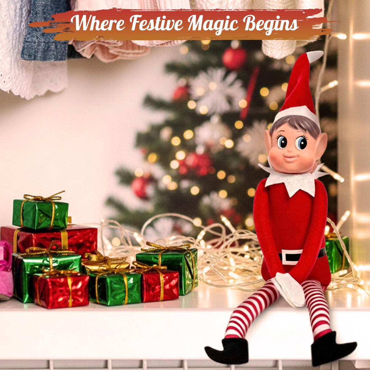 Jumbo Naughty Elf GIRL – 26-inch