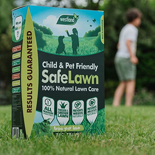 Garden Child & Pet Friendly Safelawn - Pack of 2 x 150msq Natural All In One Safe Lawn Feed Grass Seeds with Topline Card. Lawn Food is Super Durable & Fast to Grow!