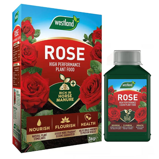 Rose Plants Feeding Bundle Horse Manure 3kg & Rose Feed Liquid 1L