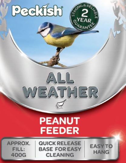 Peckish Large Metal All Weather Nyger Seed Bird Feeder