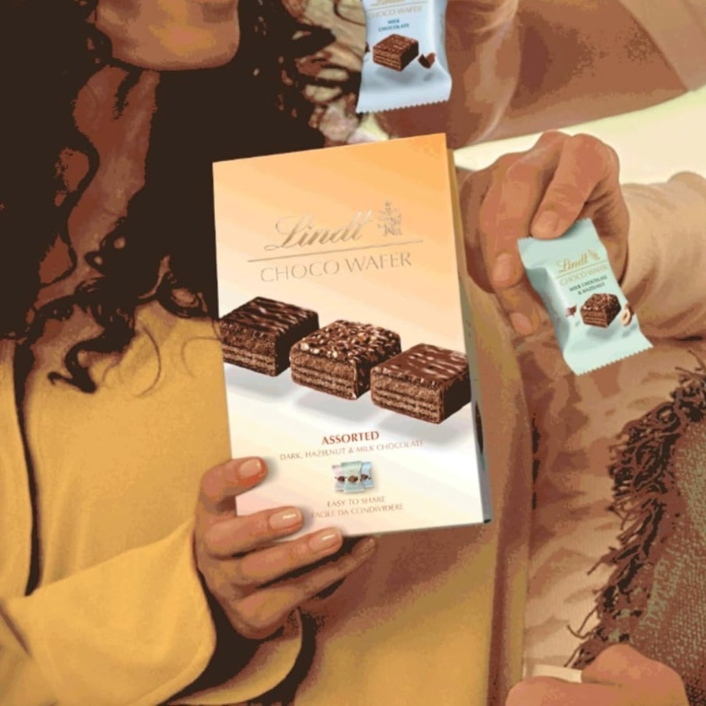Assorted Choco Wafer Chocolate Gift 135g + 38g Milk Chocolate Bars