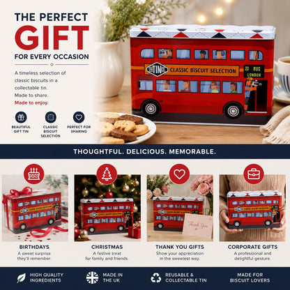 Red London Bus Biscuit Tin 487g
