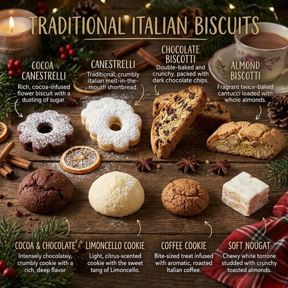 Italian Biscuit Advent Calendar 2026-24 Days Christmas Traditional Italian Cookies Advent Calendar