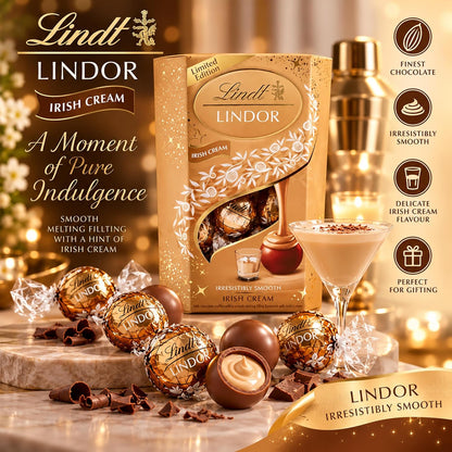 Lindt Chocolates Hamper Gift Box – Assorted 500g Chocolates Gift Box with Irish Cream Truffles, Milk Teddy Bar, Golden Teddy, Santa & Samll Teddy – Secret Santa Christmas Gift Stocking Fillers