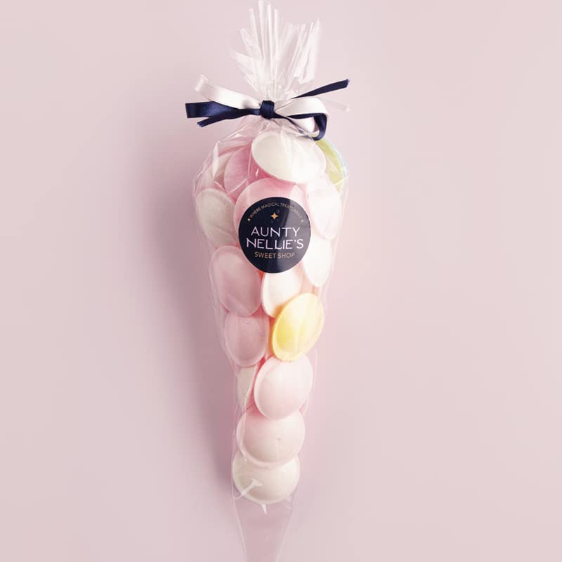 Frisia Flying Saucers Sweets Bulk - 375g Citric Wafers with Fruit Flavours Fizzy Sweets Tub with Topline Card. Gluten Free Kids Sweets for Birthday, Party Bag Fillers.