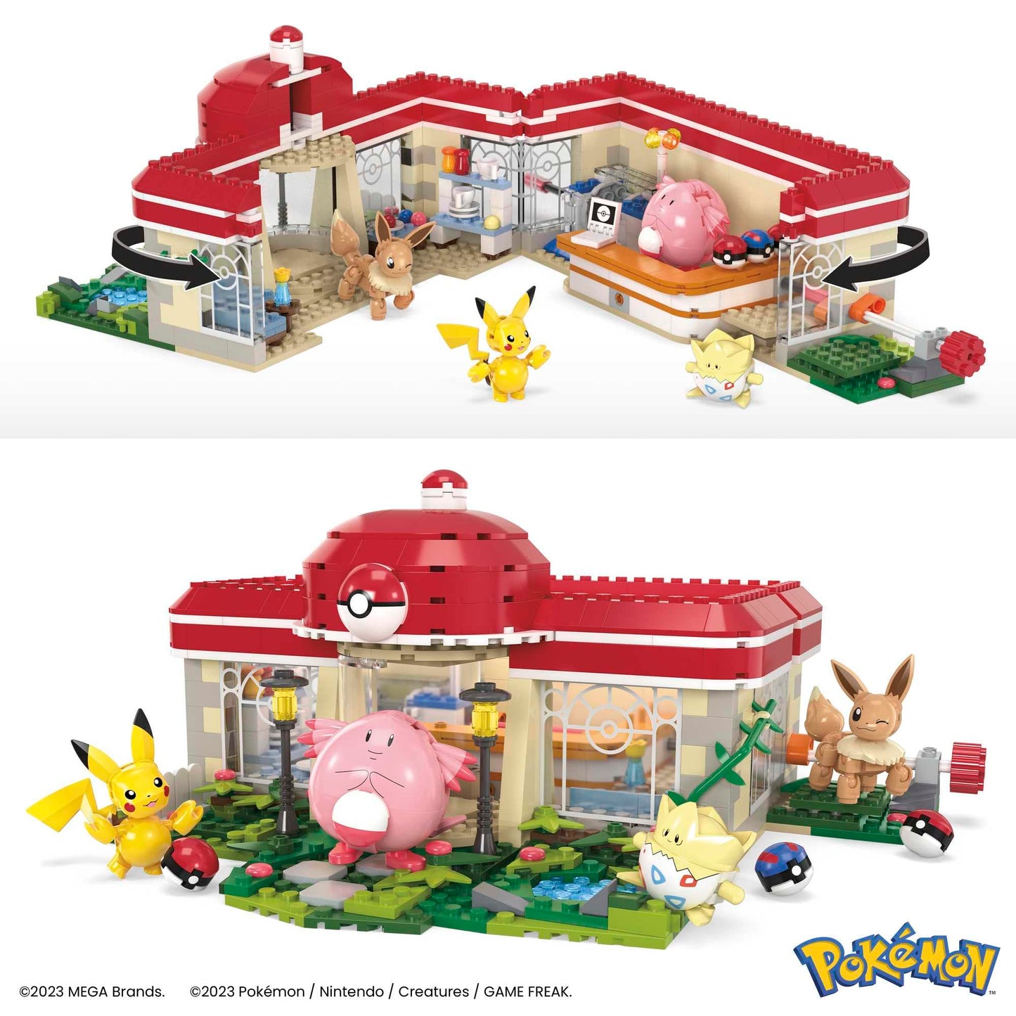 Mega Pokémon Forest Playset with Pikachu, Chansey, Eevee & Togepi HNT93