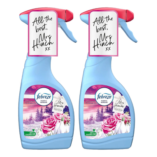 Fabric Air Freshener Spray Bulk Buy - Pack of 2 x 500ml Frosted Rose Wonderland Water-Based Formula Fabric Spray, Carpet Freshener Odour Eliminator with Topline Card. Room Fresheners for Home